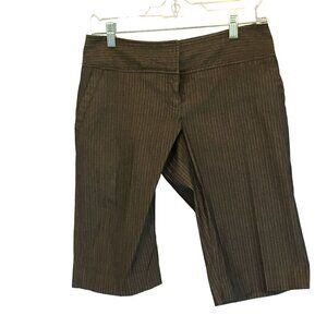 Michael Kors Bermuda Shorts Cotton Blend Brown on Brown Stripe Women's Size 4